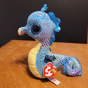 * Retired * Ty Beanie Boos  NEPTUNE THE SEAHORSE 6" Stuffed Plush NWT